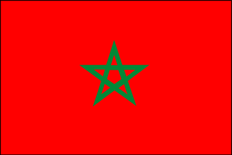 Moroccan flag. Red=martyrdom. Green= land. 